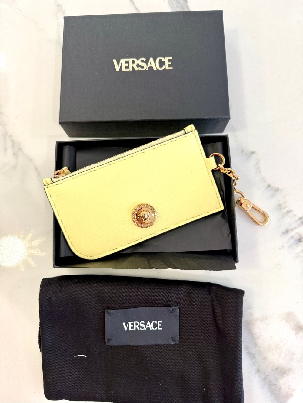 Versace Medusa Zippered Card Case